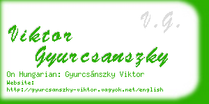 viktor gyurcsanszky business card